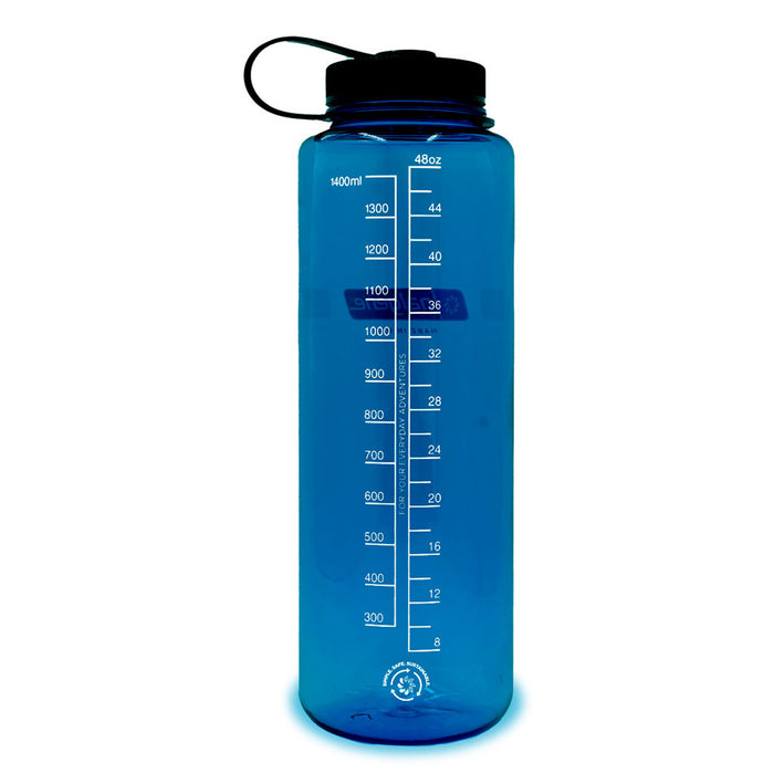 Nalgene Silo Sustain Wide Mouth 1.5L Bottle blue w/ black back