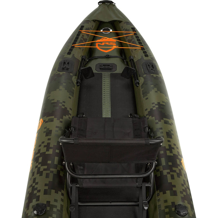 NRS Pike Inflatable Fishing Kayak green deck