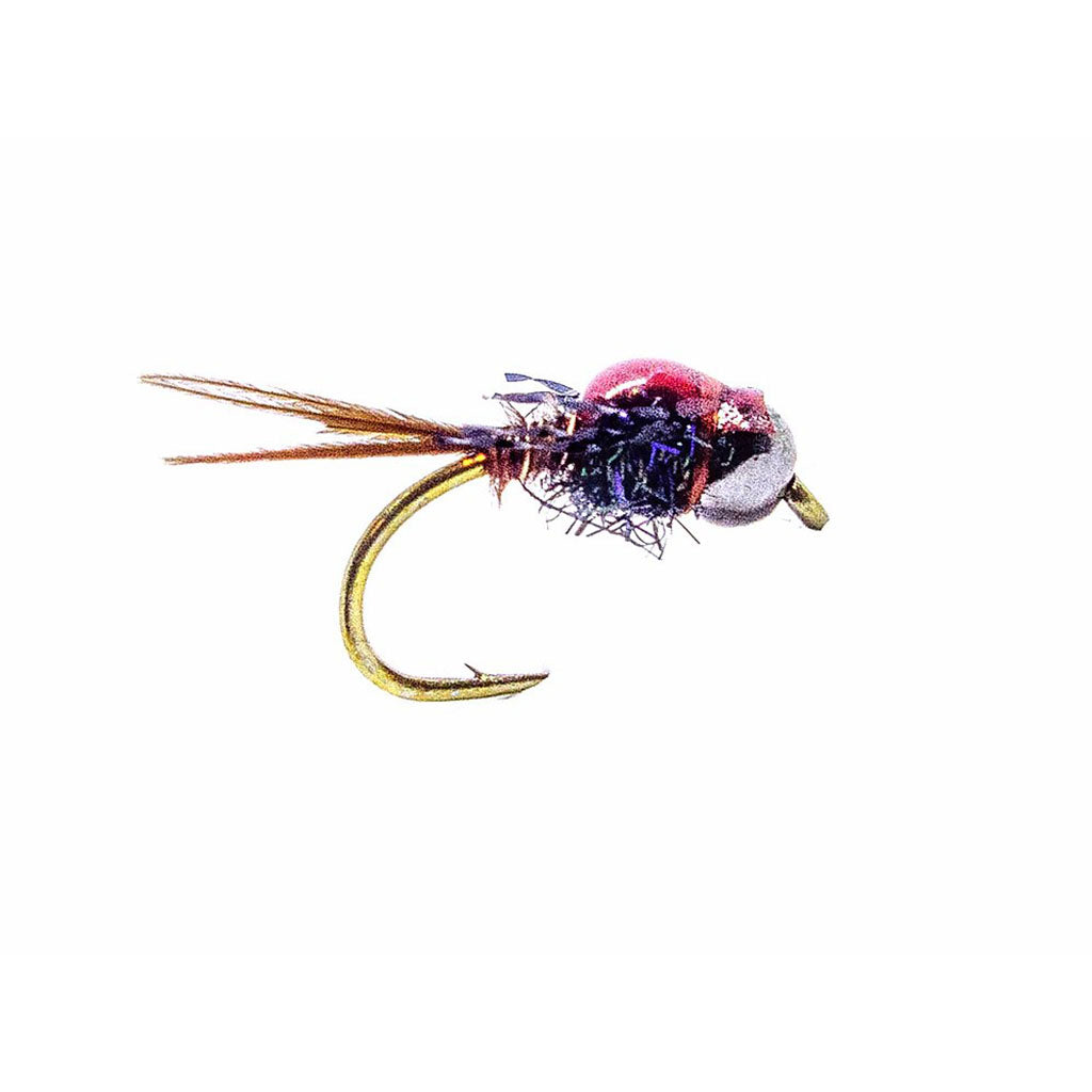 Category 3 Red Flashback Pheasant Tail - Black Tungsten Bead