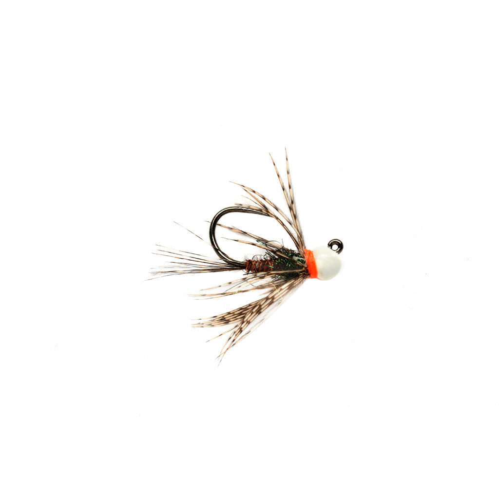Fulling Mill White Bead Pheasant Tail - Barbless Jig