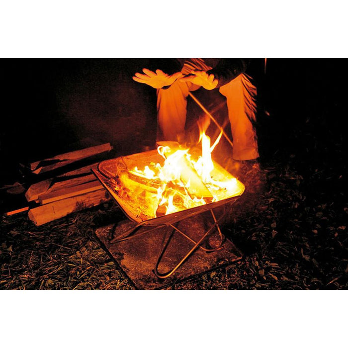 Snow Peak Pack & Carry Fireplace Starter Kit fire
