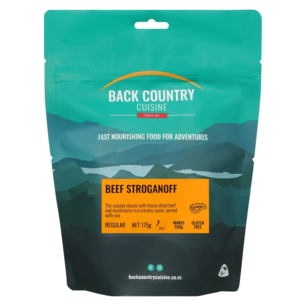 BackCountry Cuisine Freeze Dried Beef Meals - Regular Serve beef stroganoff hero