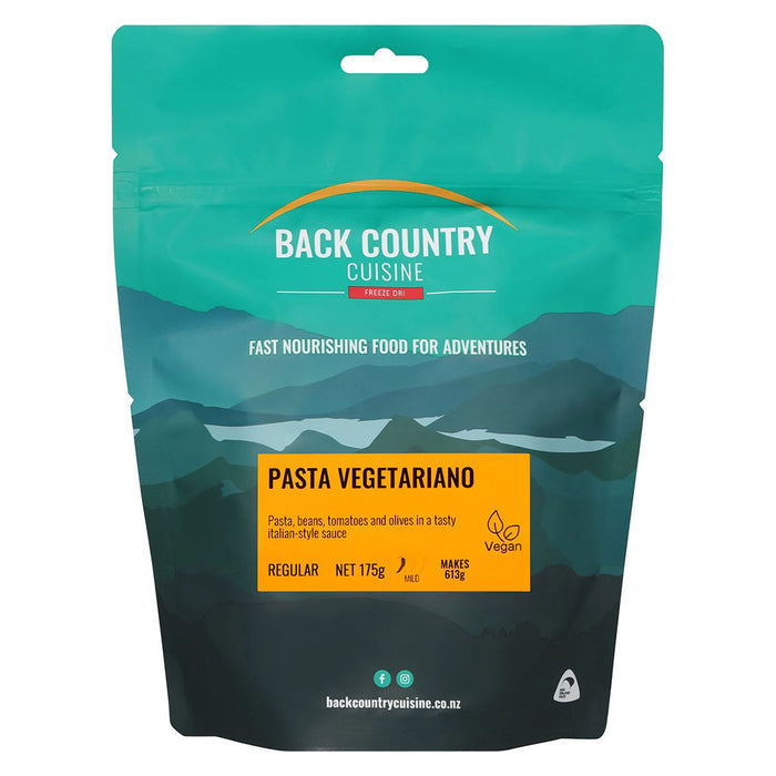 BackCountry Cuisine Freeze Dried Vegetarian Meals - Regular pasta vegetariano hero