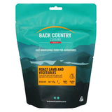 BackCountry Cuisine Freeze Dried Lamb Meals - Regular Serve roast lamb and vegetables hero