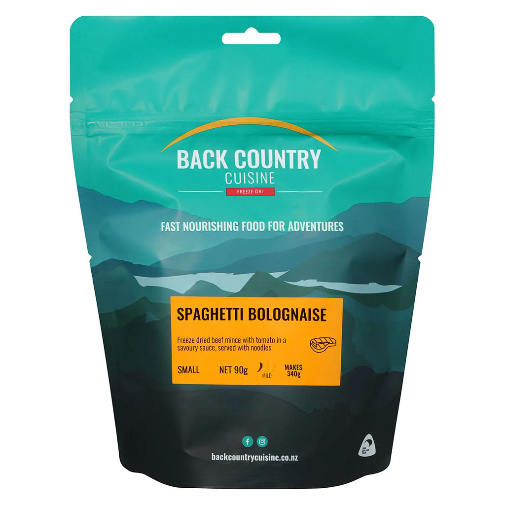 BackCountry Cuisine Freeze Dried Beef Meals - Small Serve spaghetti bolognaise hero