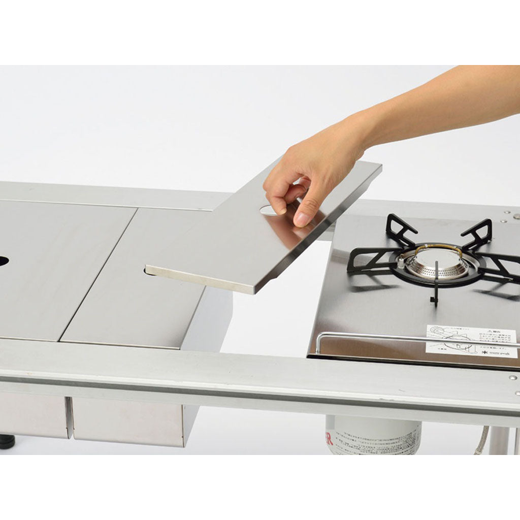 Snow Peak IGT Stainless Steel Half Unit Tray - detail