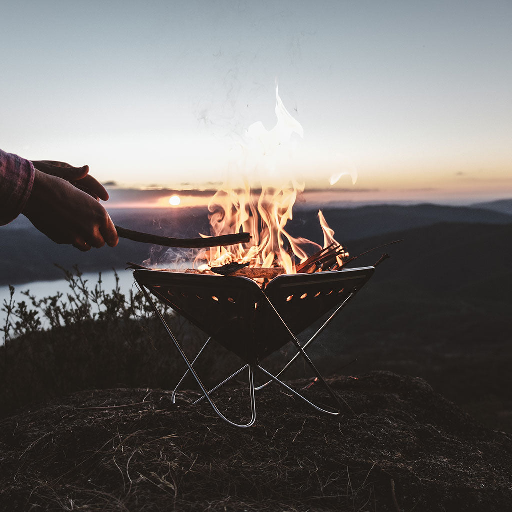 Snow Peak Stainless Steel Pack & Carry Fireplace fire