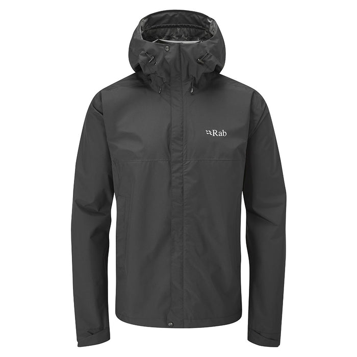Rab Men's Downpour Eco Waterproof Jacket black hero