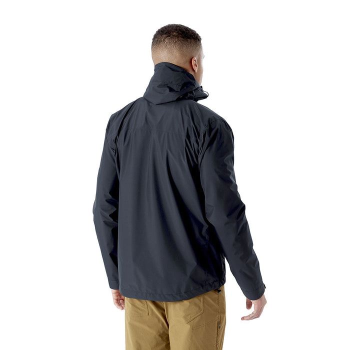 Rab Men's Downpour Eco Waterproof Jacket black model back