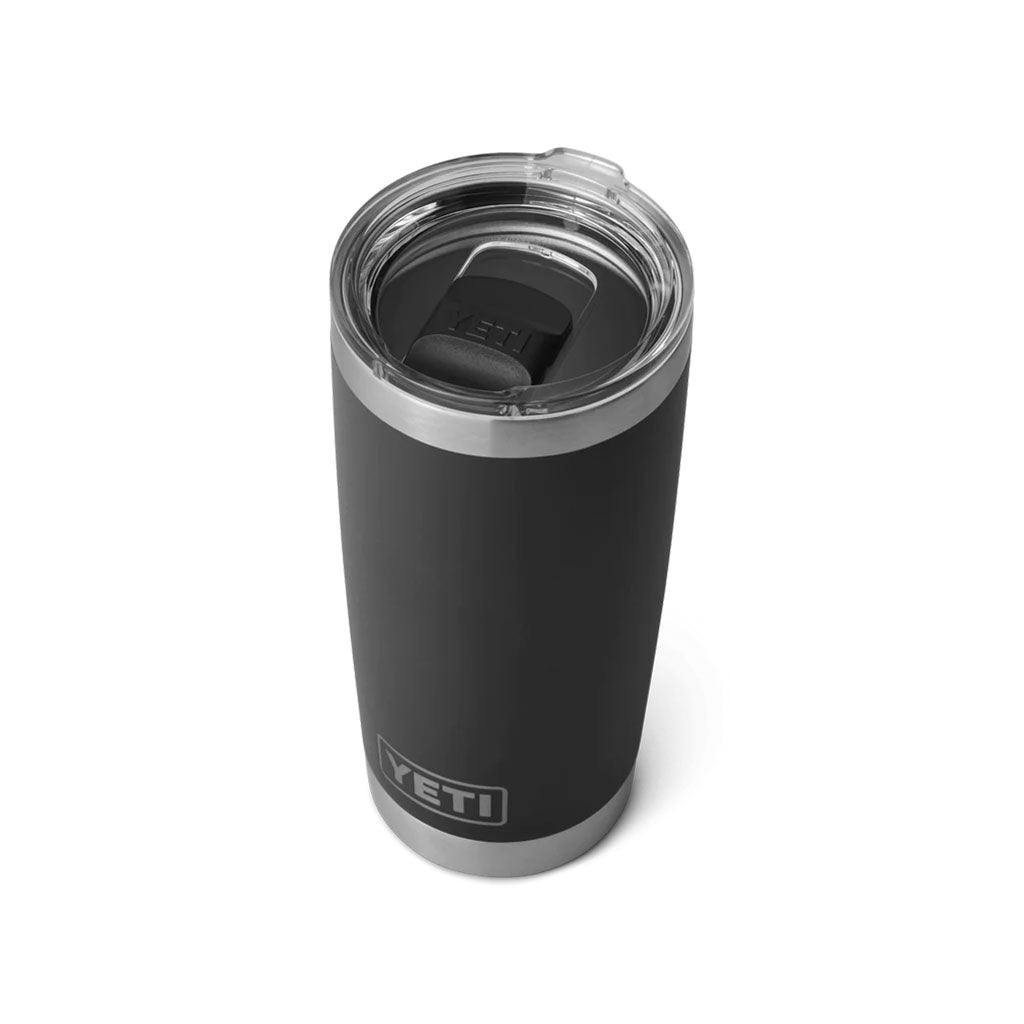 Yeti Rambler 20 oz Tumbler w/ Magnetic Slider Lid black detail 