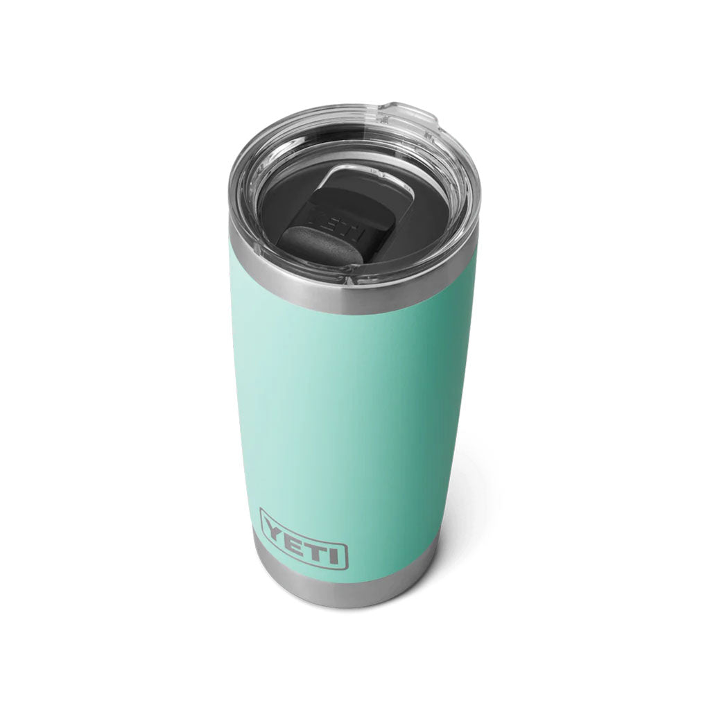 Yeti Rambler 20 oz Tumbler w/ Magnetic Slider Lid seafoam detail
