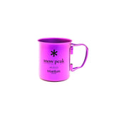 Snow Peak Titanium Single Wall Cup w/ Folding Handle purple - hero