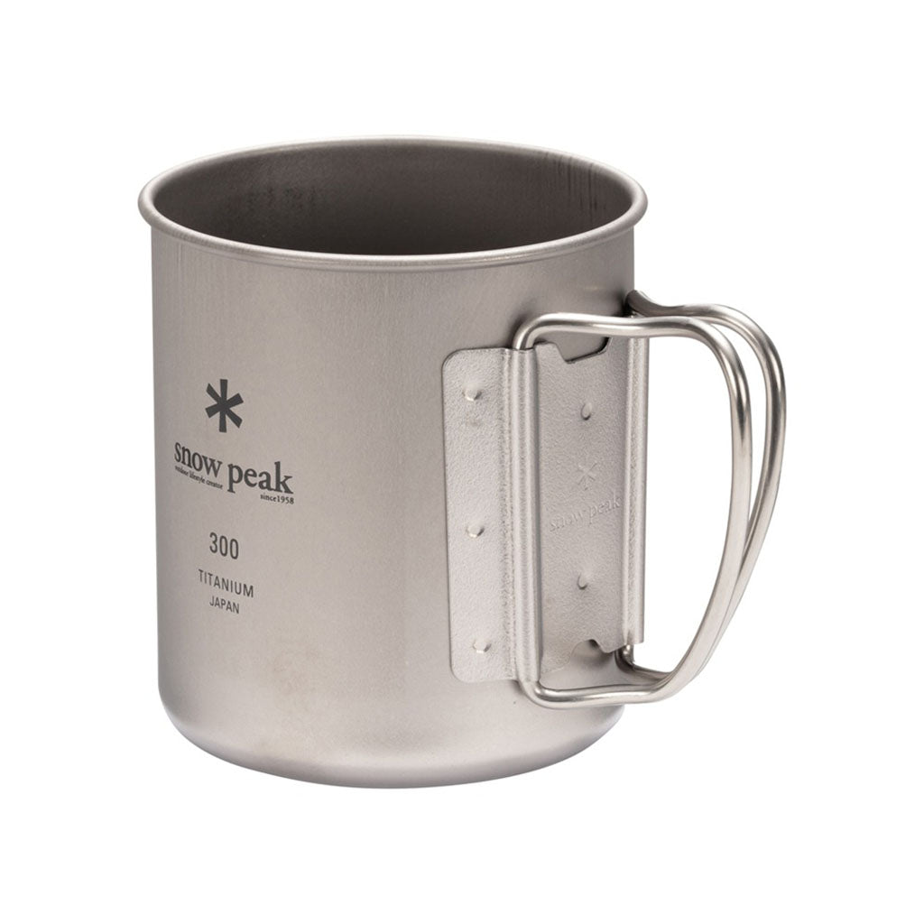 Snow Peak Titanium Single Wall Cup w/ Folding Handle - detail 1