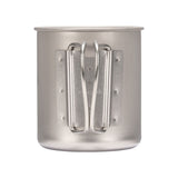 Snow Peak Titanium Single Wall Cup w/ Folding Handle - detail 5