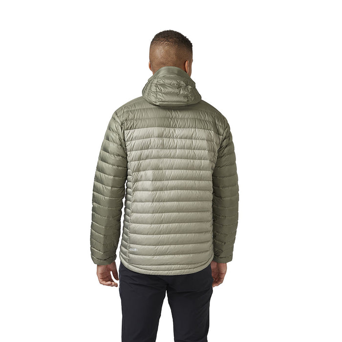 Rab Men's Microlight Alpine Down Jacket light khaki/stone model back