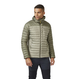 Rab Men's Microlight Alpine Down Jacket light khaki/stone model front