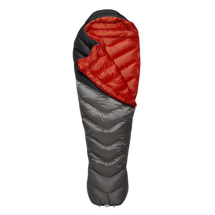 Rab Neutrino Pro 700 Down Sleeping Bag (-15C) granite 1/2 open