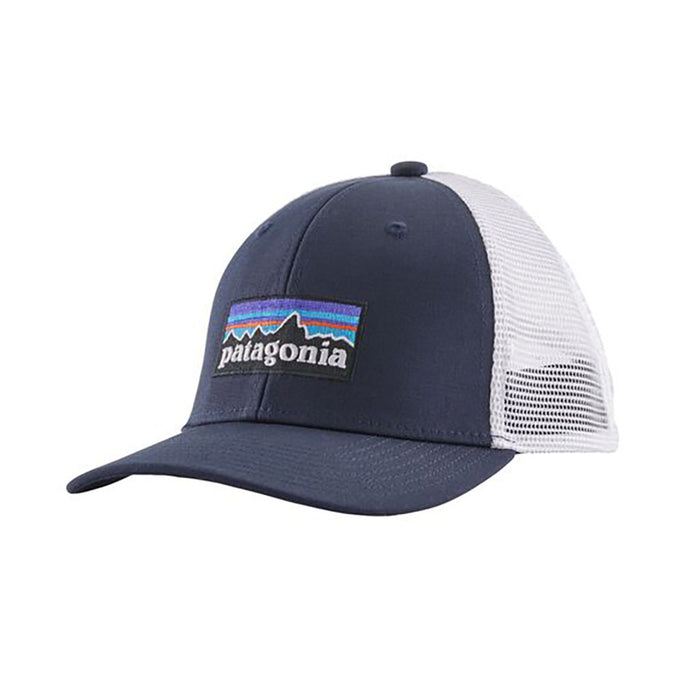 Patagonia Kid's Trucker Hat - P-6 Logo: Navy Blue - hero