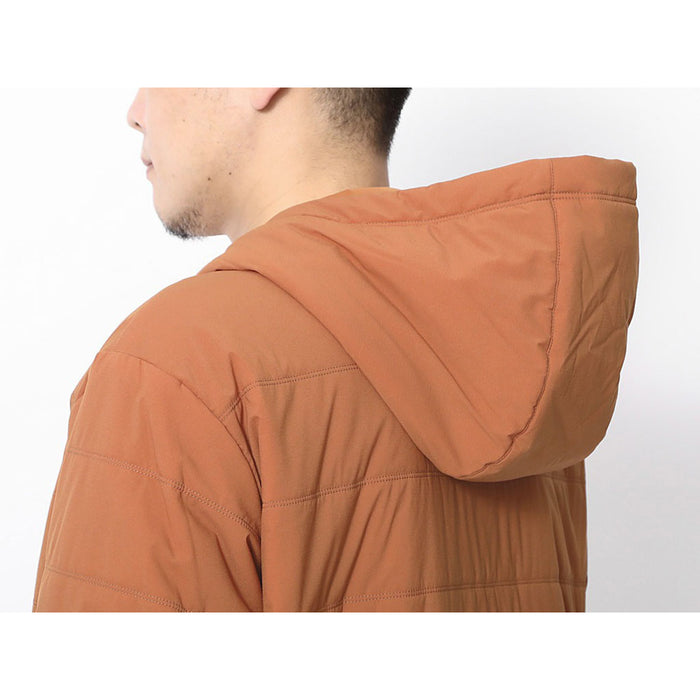 Snow Peak Flexible Insulated Zip-Up Hoodie orange hood detail