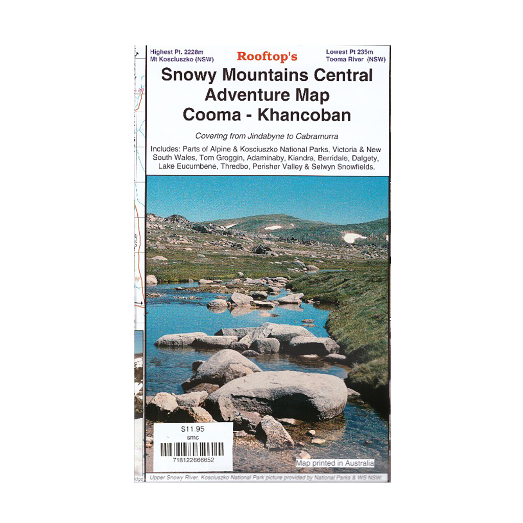 Rooftop's Snowy Mountains Central Adventure Map Cooma - Khancoban