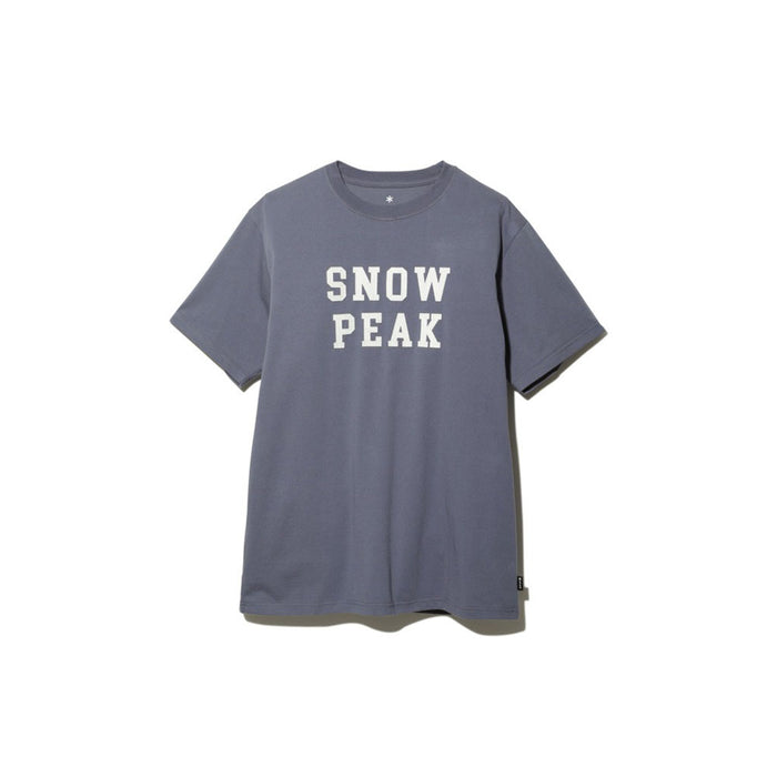 Snow Peak Felt Logo T-Shirt slatenavy hero
