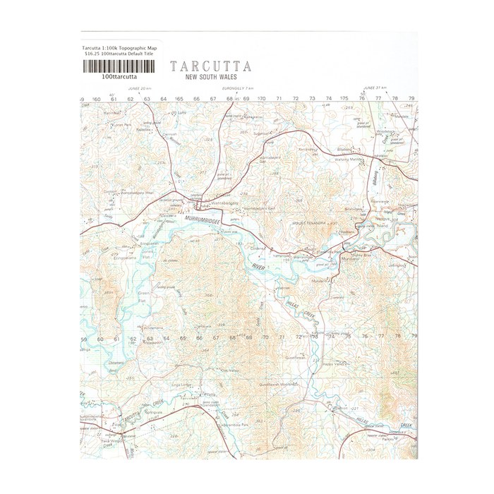 Tarcutta 1:100k Topographic Map