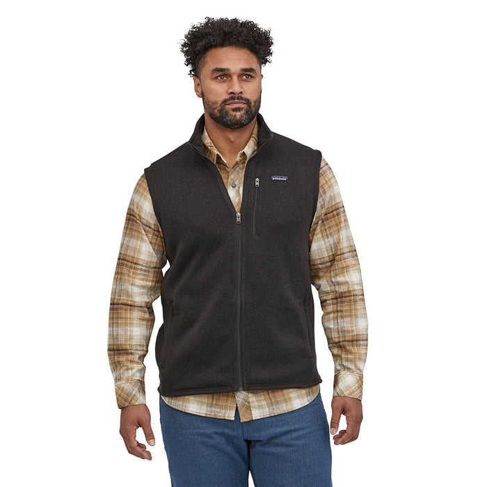 Patagonia Men's Better Sweater Vest BLK model 1 front