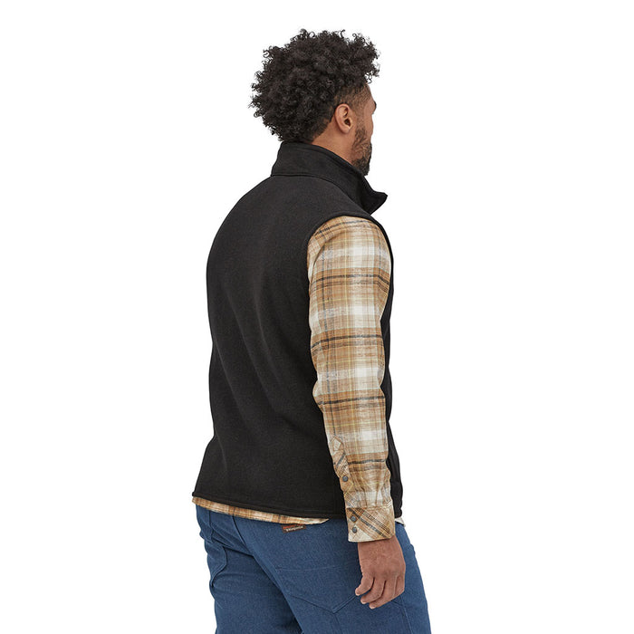 Patagonia Men's Better Sweater Vest BLK model 1 back