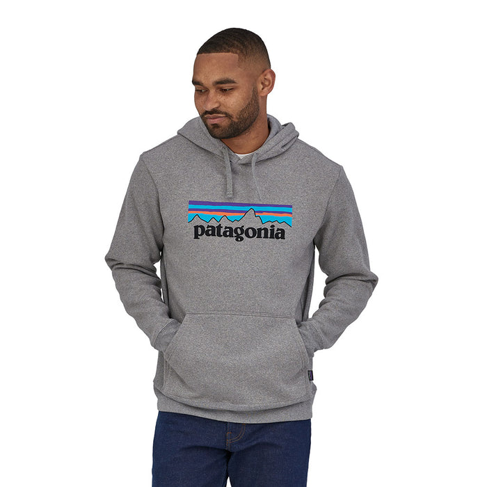 Patagonia Men's P-6 Logo Uprisal Hoody gravel heather model front