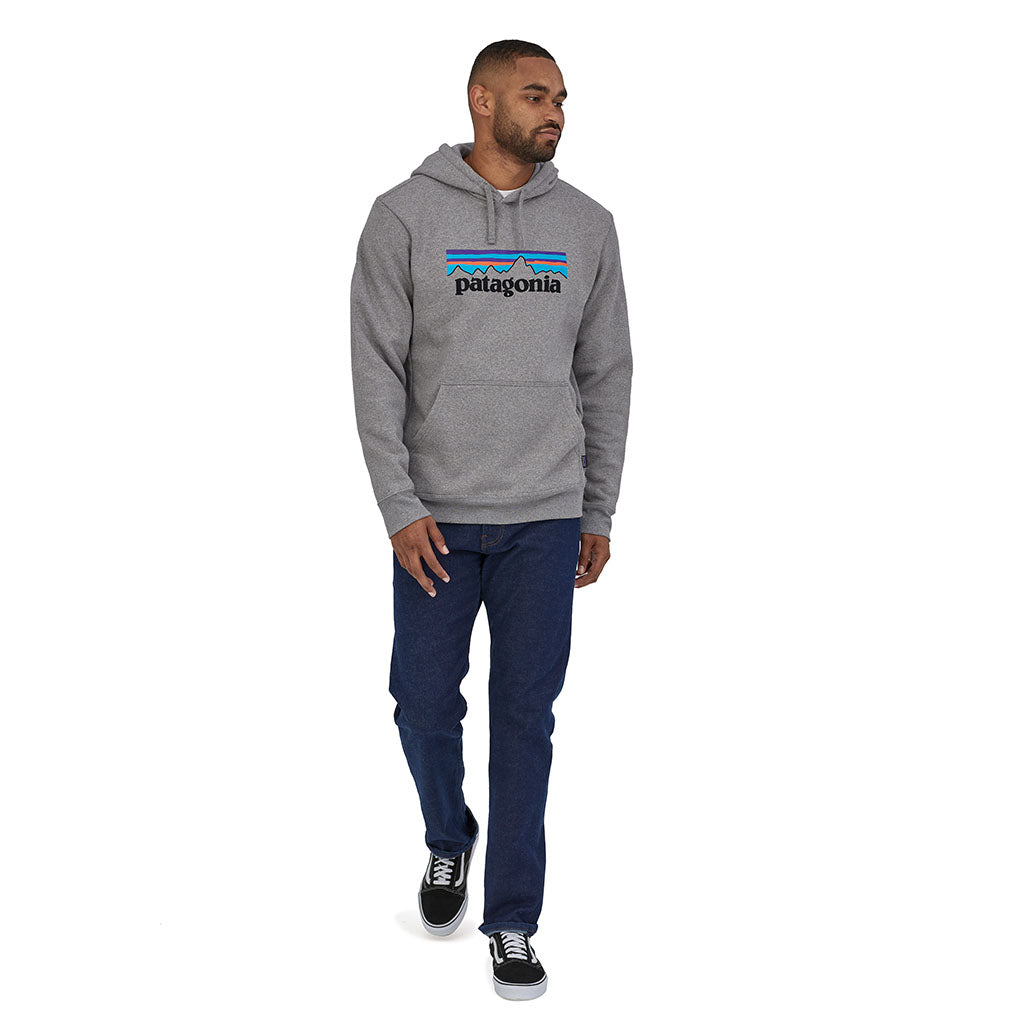 Patagonia Men's P-6 Logo Uprisal Hoody gravel heather model full