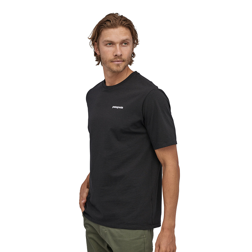 Patagonia Men's P-6 Logo Responsibili-Tee - Black Model 1