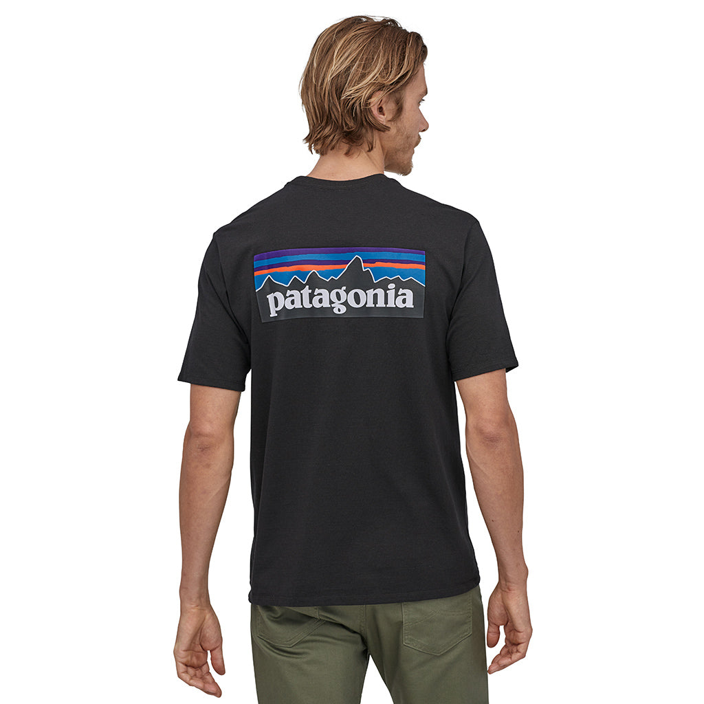 Patagonia Men's P-6 Logo Responsibili-Tee - Black Model 2