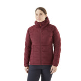 Rab Women's Cubit Stretch Down Hoody deep heather model front