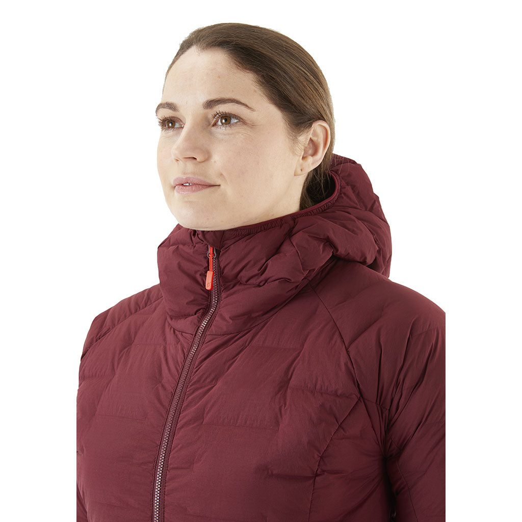 Rab Women's Cubit Stretch Down Hoody deep heather detail 1