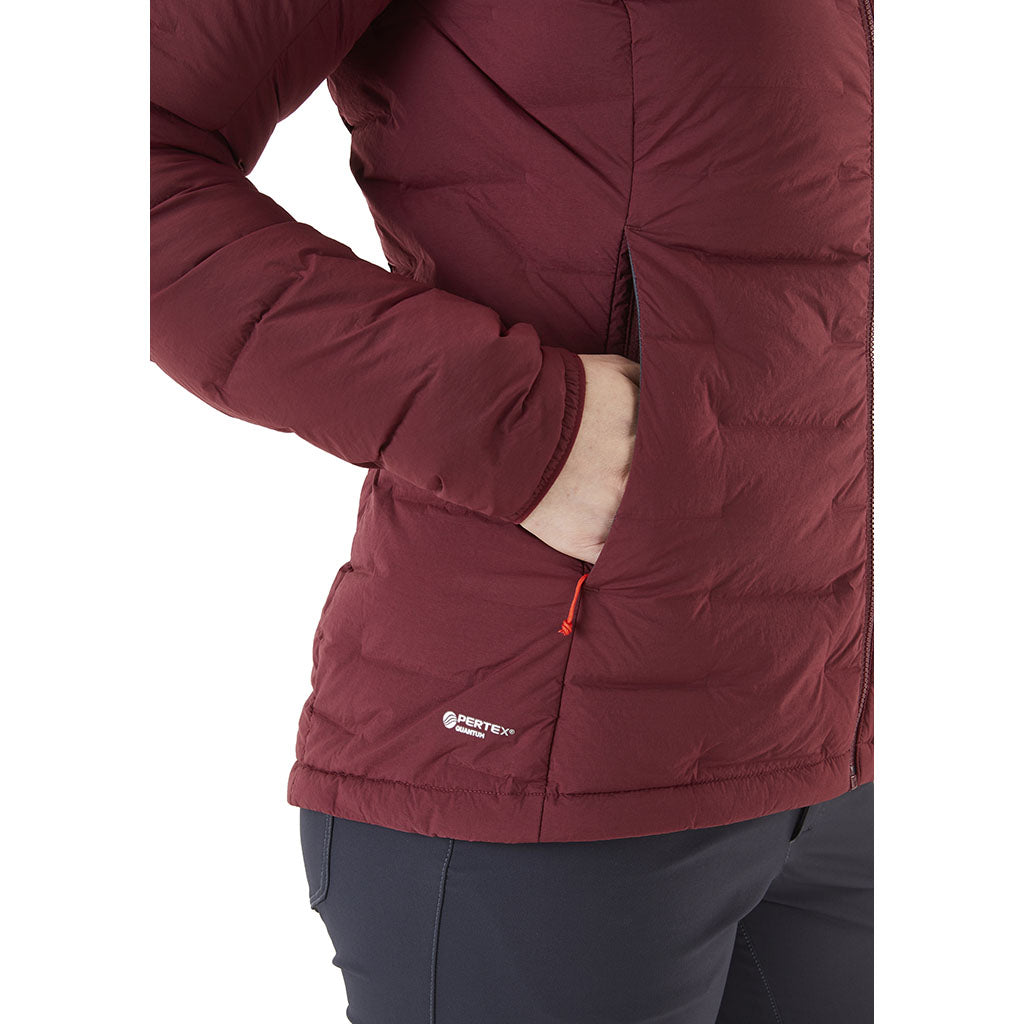Rab Women's Cubit Stretch Down Hoody deep heather detail 2