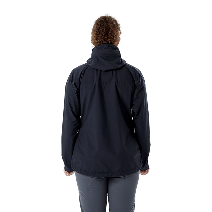 Rab Women's Downpour Eco Waterproof Jacket black model back