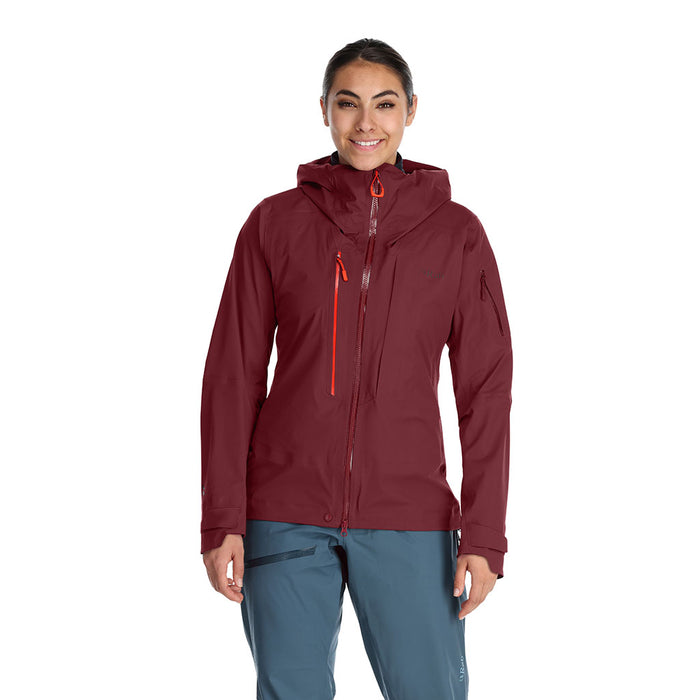 Rab Women's Khroma Kinetic Waterproof Jacket deep heather model front