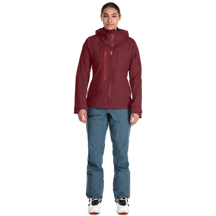 Rab Women's Khroma Kinetic Waterproof Jacket deep heather model full