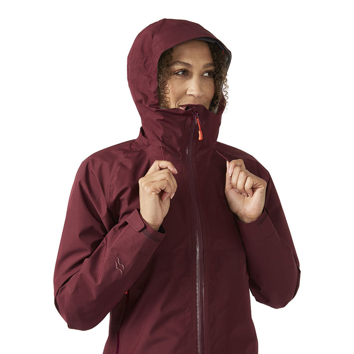 Rab Women's Khroma Kinetic Waterproof Jacket deep heather detail 4
