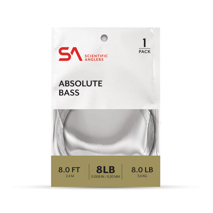 Scientific Anglers Absolute Bass 8' Tapered Leader - Single Pack