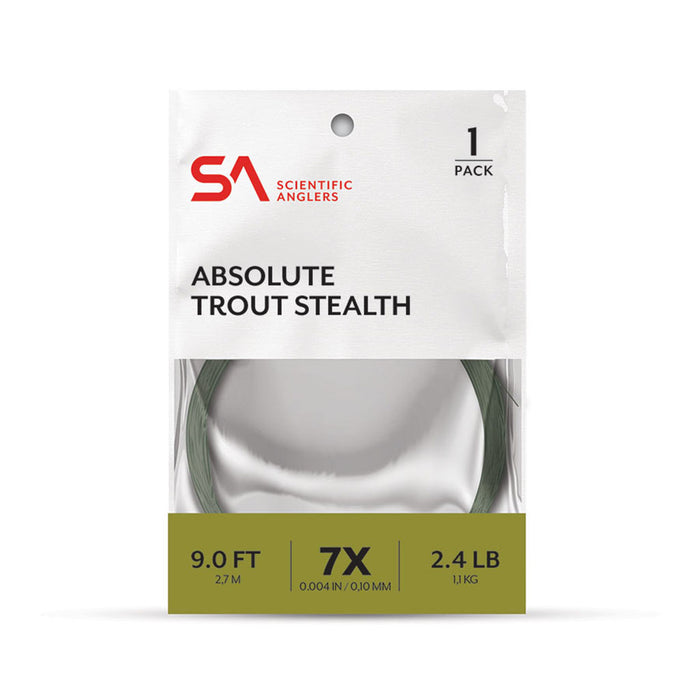Scientific Anglers Absolute Trout Stealth 9' Tapered Leader - Single Pack