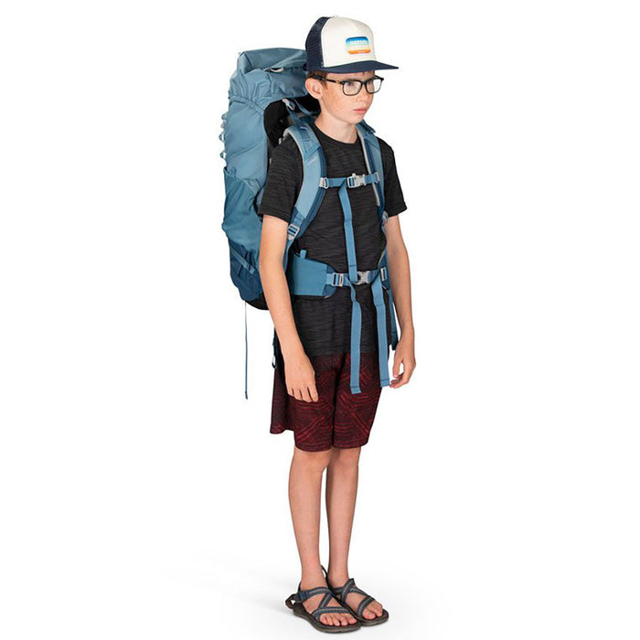 Osprey Ace (38L) - Kid's Hiking Backpack blue hills model front