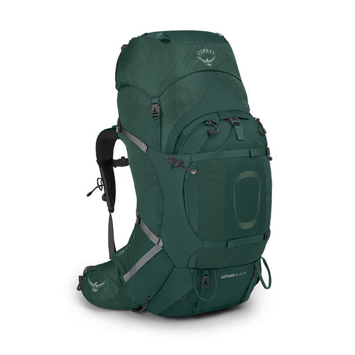 Osprey Aether Plus Series - Hiking Backpack - axe green hero