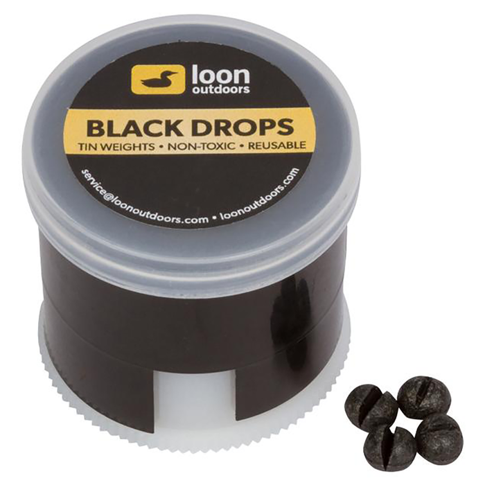 Loon Outdoors Black Drops - Reusable Tin Weights