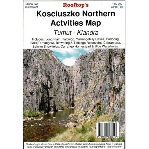Rooftops Kosciuszko Northern Activities Map cover