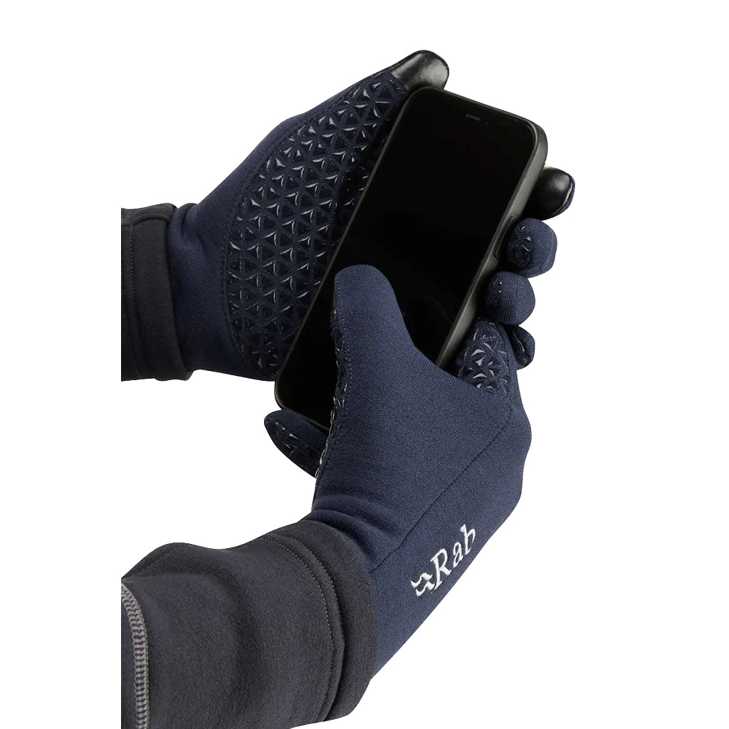 Rab Power Stretch Contact Grip Glove deep ink detail 4