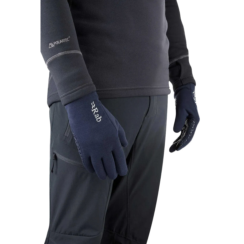 Rab Power Stretch Contact Grip Glove deep ink detail 1