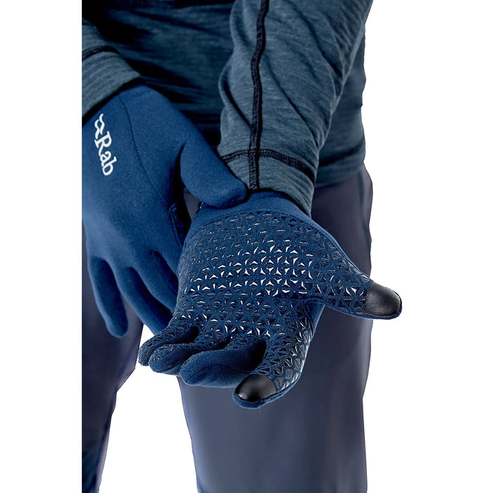 Rab Power Stretch Contact Grip Glove deep ink detail 2