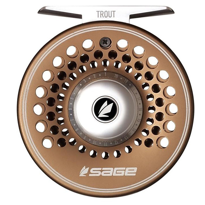 Sage Trout Fly Reel - bronze detail