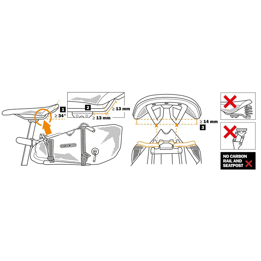 Ortlieb Seat-Pack QR measurements